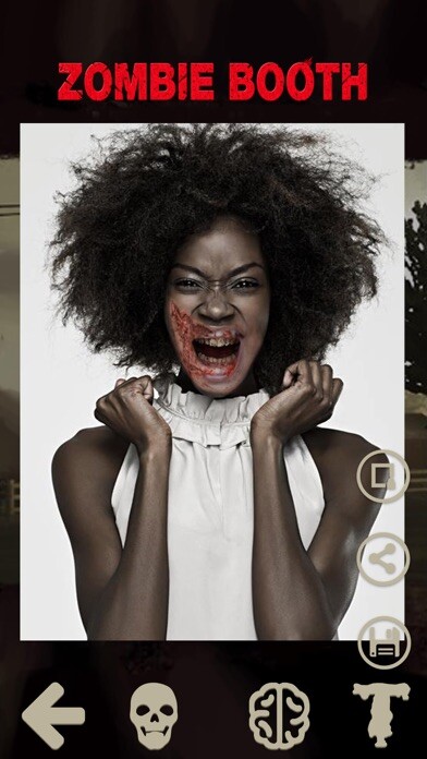 Emulate iPhone app Zombie Camera - Halloween Face using MyAndroid