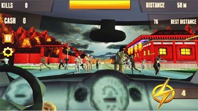 Emulate iPhone app Zombie Road Killer- Zombie Vs Vhicle Game using MyAndroid
