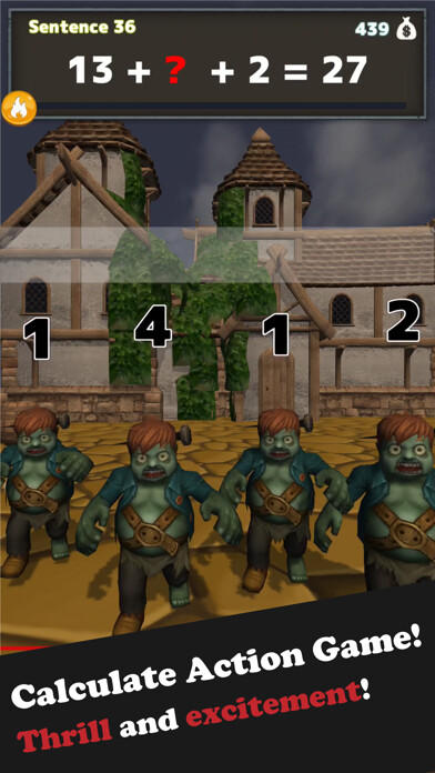 Emulate iPhone app ZombieZAN -Calculation Game- using MyAndroid Emulate iPhone app ZombieZAN -Calculation Game- using MyAndroid