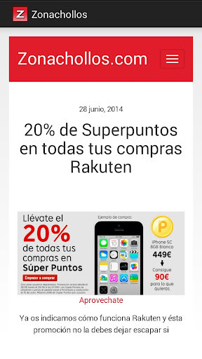 Run android online APK Zonachollos - Blog de chollos from MyAndroid or emulate Zonachollos - Blog de chollos using MyAndroid