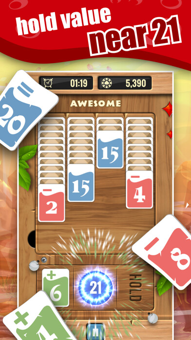 Emulate iPhone app Zone 21 - Fast Math Solitaire using MyAndroid