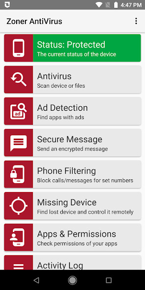 Run android online APK Zoner AntiVirus from MyAndroid or emulate Zoner AntiVirus using MyAndroid