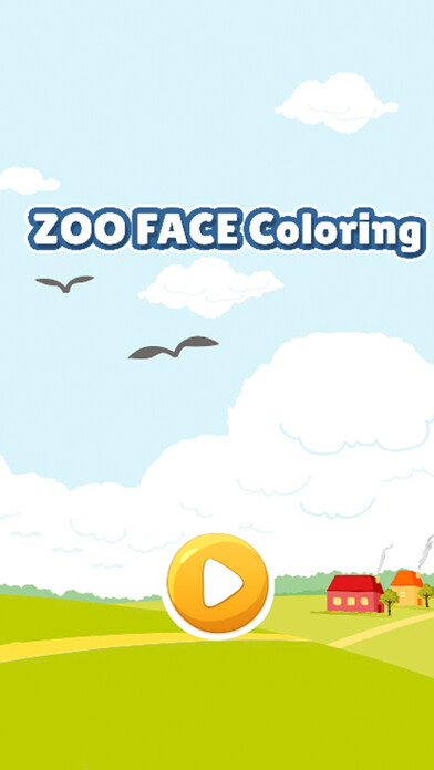 Emulate iPhone app Zoo animal face coloring book for kids games using MyAndroid