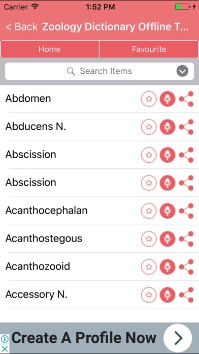 Emulate iPhone app Zoology Dictionary Terms Concepts using MyAndroid Emulate iPhone app Zoology Dictionary Terms Concepts using MyAndroid