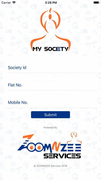 Emulate iPhone app ZOOMNZEE - My Society using MyAndroid Emulate iPhone app ZOOMNZEE - My Society using MyAndroid