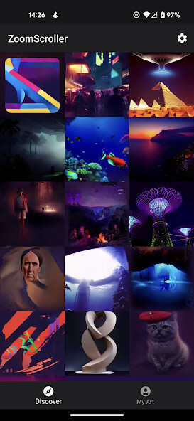 Run android online APK ZoomScroller: Infinite AI Art from MyAndroid or emulate ZoomScroller: Infinite AI Art using MyAndroid Run android online APK ZoomScroller: Infinite AI Art from MyAndroid or emulate ZoomScroller: Infinite AI Art using MyAndroid