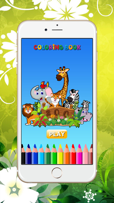 Emulate iPhone app Zoo Safari Coloring Book Animal for Kids using MyAndroid