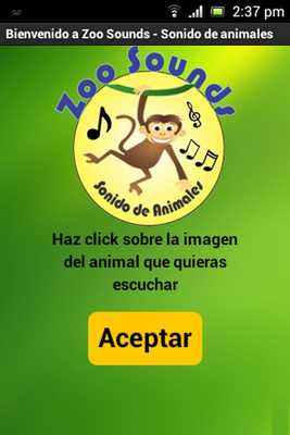 Emulate Android APK Zoo Sounds - Sonidos animales