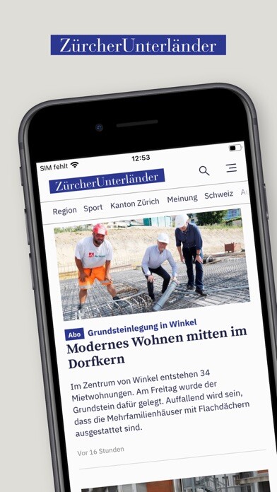 Emulate iPhone app Zürcher Unterländer News using MyAndroid Emulate iPhone app Zürcher Unterländer News using MyAndroid