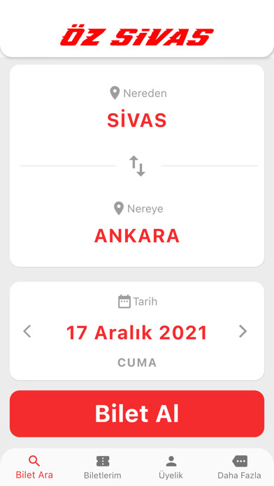 Emulate iPhone app Öz Sivas Turizm using MyAndroid