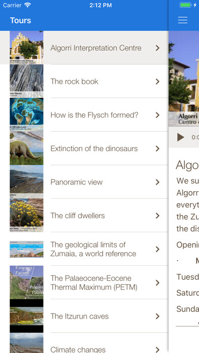 Emulate iPhone app Zumaia Audio Guide using MyAndroid