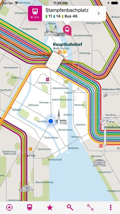 Emulate iPhone app Zurich Rail Map Lite using MyAndroid