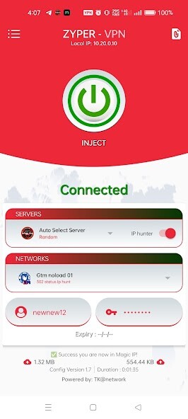 Emulate Zyper Pro VPN from MyAndroid or run Zyper Pro VPN using MyAndroid